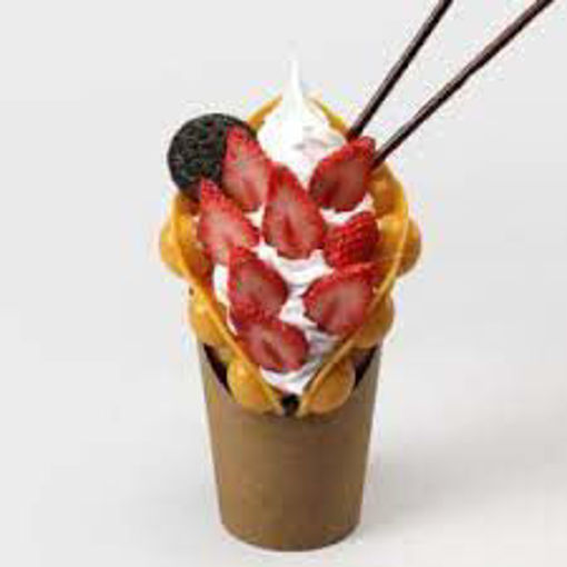 Image de 草莓奶油鸡蛋仔  Gaufres aux oeufs a la crème de mangue