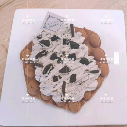 Image de 巧克力奥利奥奶油鸡蛋仔  Gaufres aux oeufs a la crème oreo au chocolat