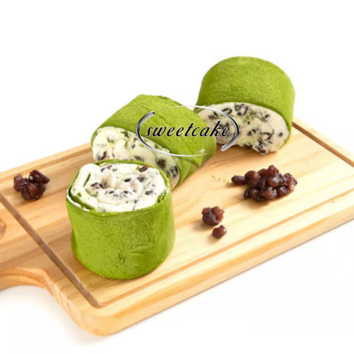 Image de 抹茶蜜豆毛巾卷rouleau crepe au matcha
