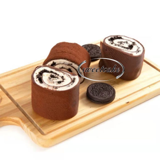 Image de 巧克力奥利奥毛巾卷rouleau crepe au oreo