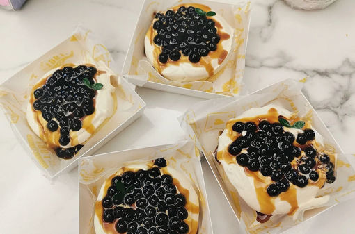Image de 黑糖珍珠爆浆小蛋糕  gateau aux perles de  sucre brun
