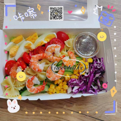 Image de 夏日清凉减脂意面虾沙拉 salade crevette