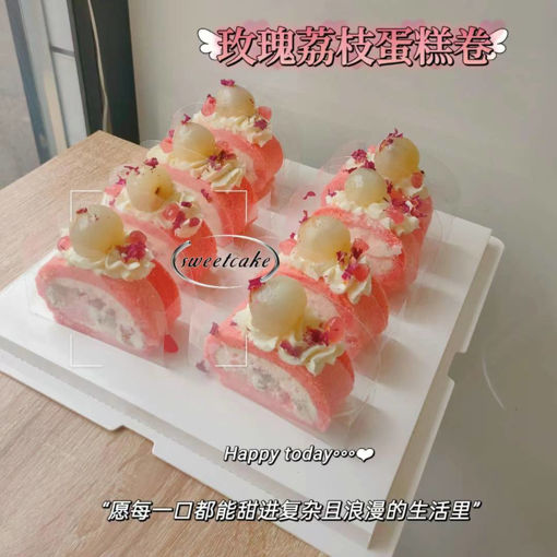 Image de 限定的玫瑰荔枝蛋糕卷，1piece