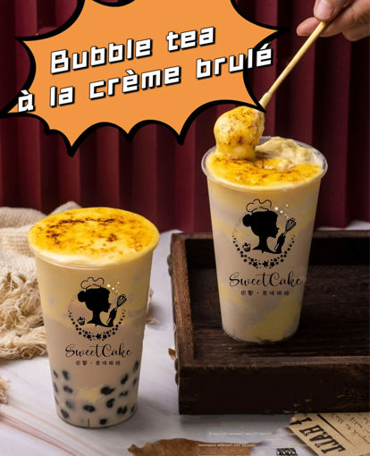 Image de 烤布蕾奶茶 bubble tea à la crème brulé