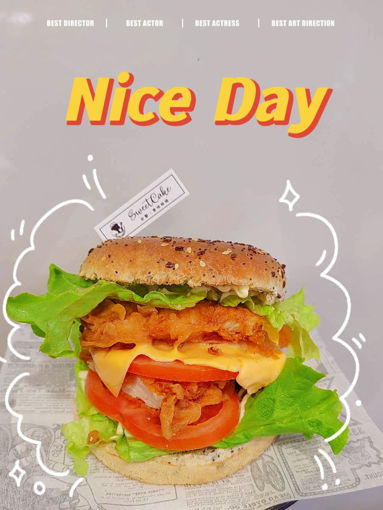 Image de 巨无霸鸡排汉堡 burger de poulet