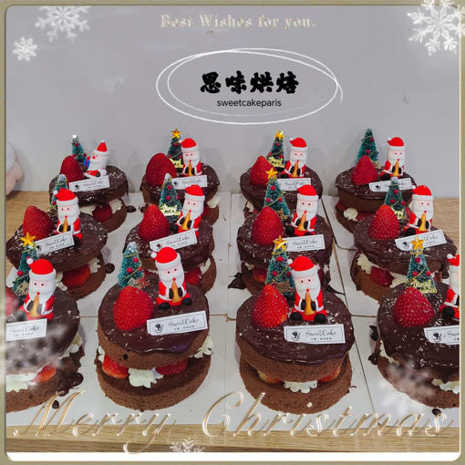 Image de 【圣诞限定】巧克力草莓蛋糕 Gâteau au chocolat et aux fraises