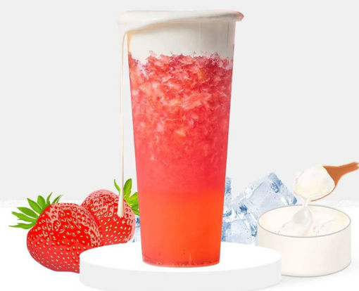Image de 芝芝莓莓🍓 fraise smoothie a la creme cheese （avec the ）