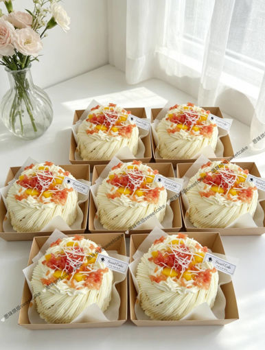 Image de 杨枝甘露小蛋糕  Gateau a la mangue au pamplemousse